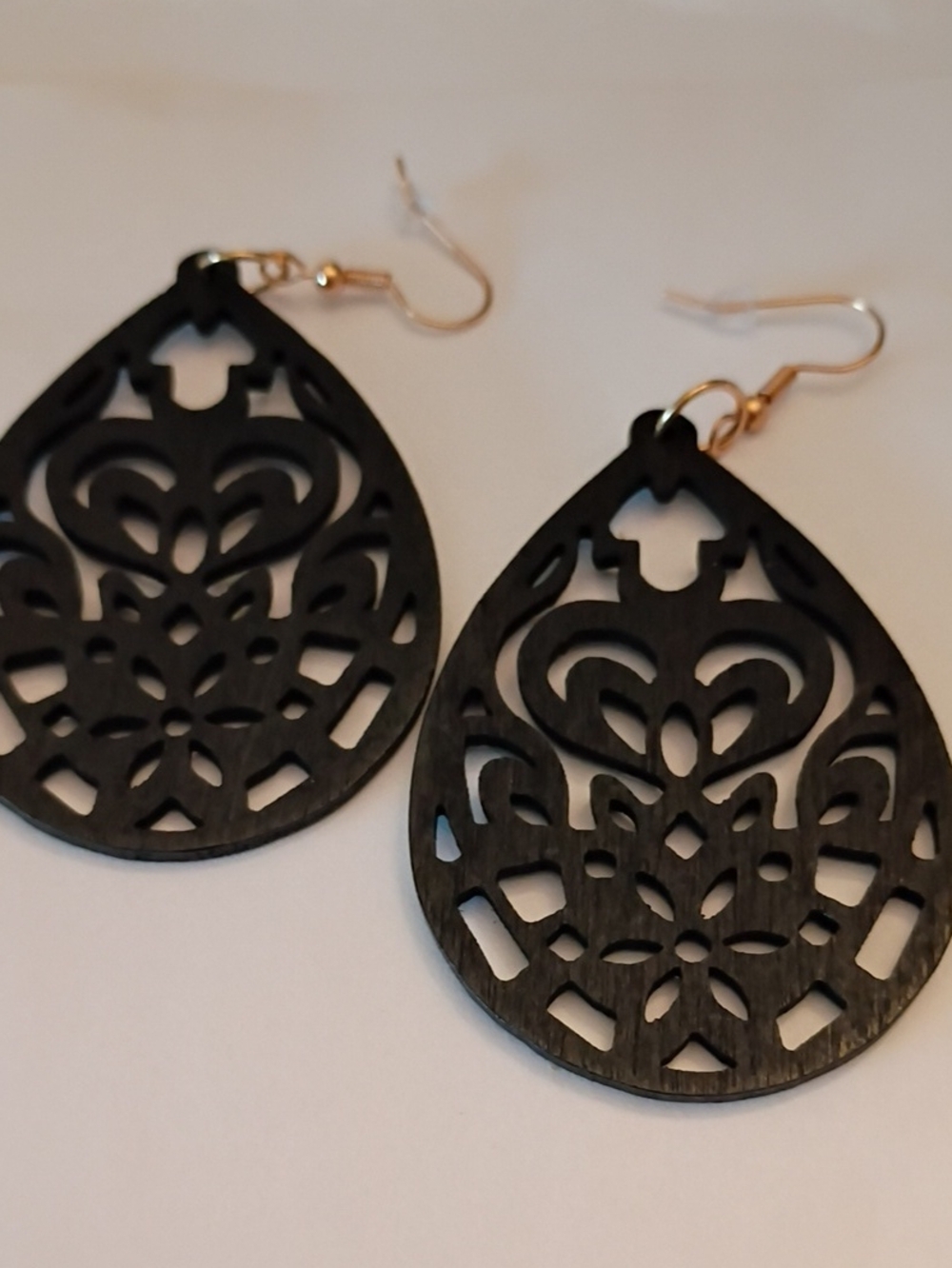 Sale Black Filigree Teardrop Earrings - Women Jewelry